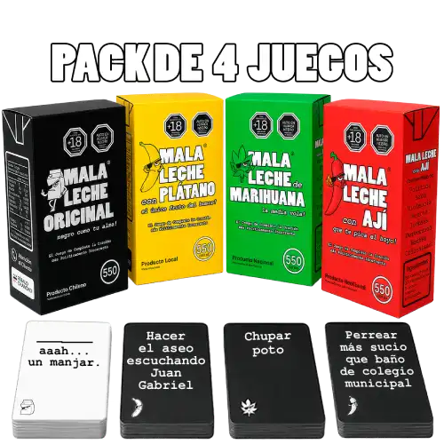 Cajas Mala Leche Pack de 4 juegos Cajas Mala Leche Pack de 4 juegos