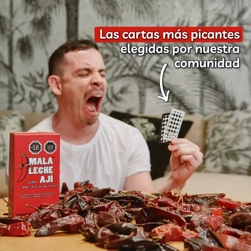 hombre gritando por mala leche con aji