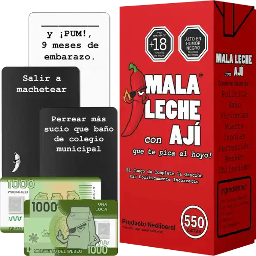 Promocional Caja Mala Leche con aji con cartas