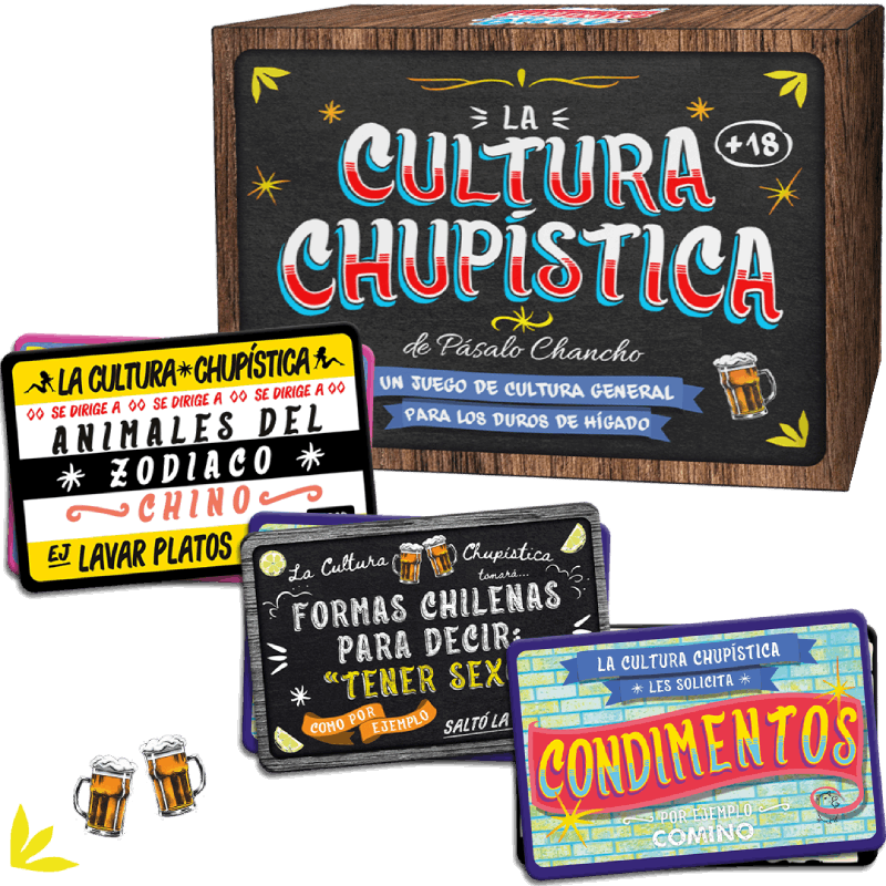 Promocional caja cultura chupistica de pasalo chancho con caja