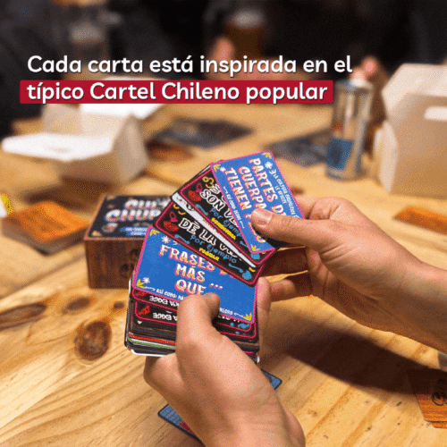 cartas cultura chupistica de pasalo chancho sobre mesa bar