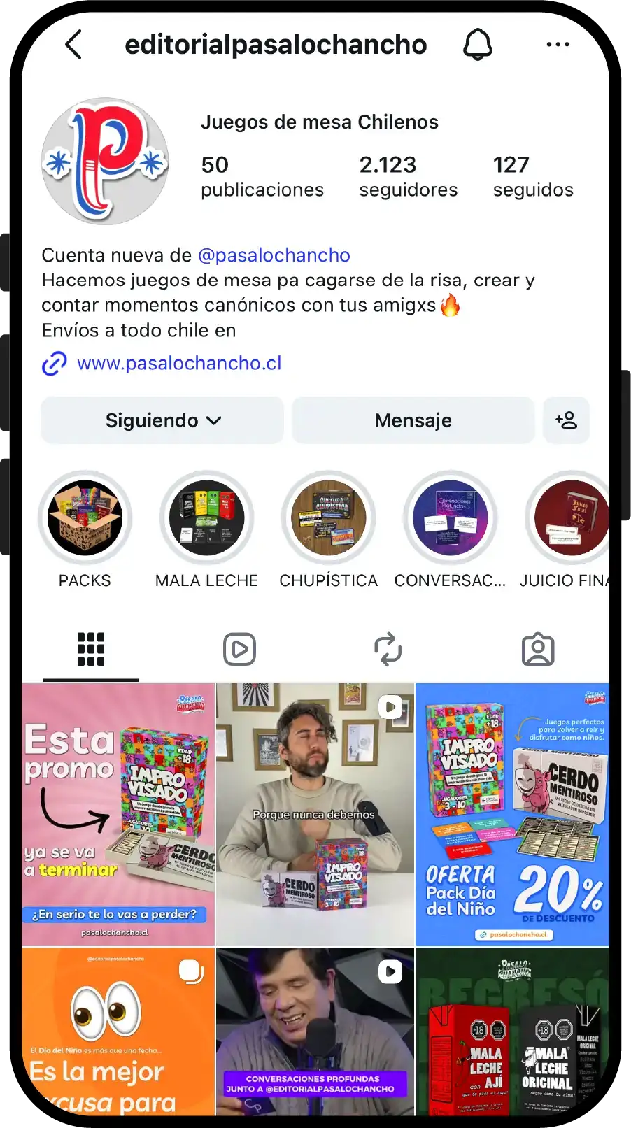 Portada Instagram Feed Pasalo Chancho Portada Instagram Feed Pasalo Chancho